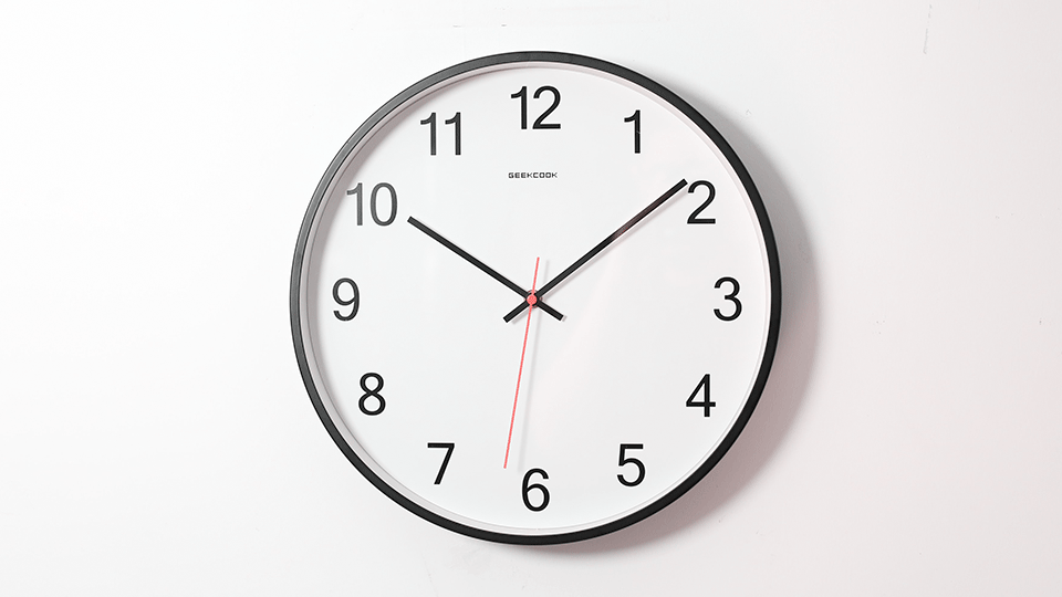 White-Clock-on-Wall-Showing-Hours
