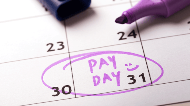 Calendar-With-Pay-Day-Circled