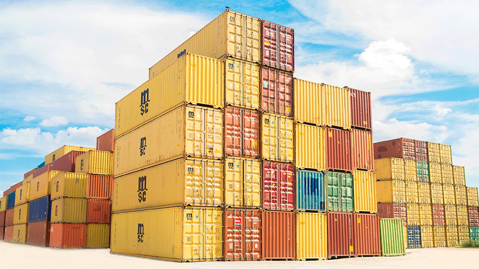 Stack-of-Containers-at-Port