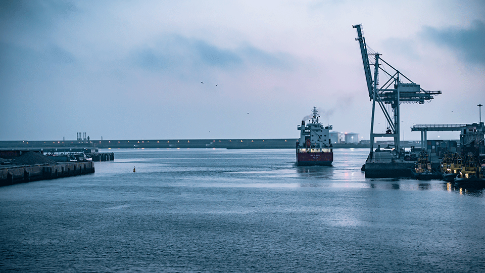 International Vessel At The Port