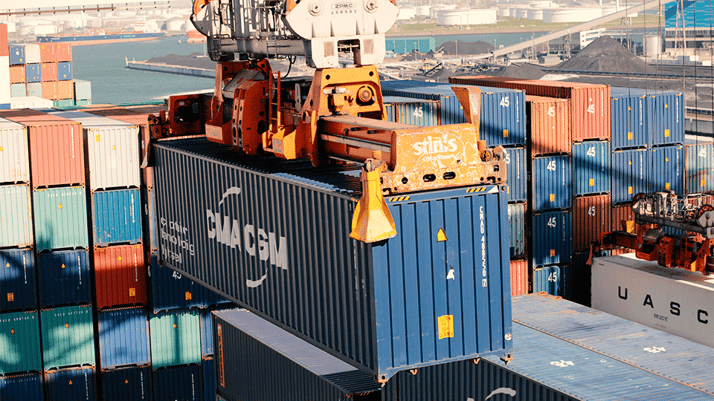 Container Moved at The Port