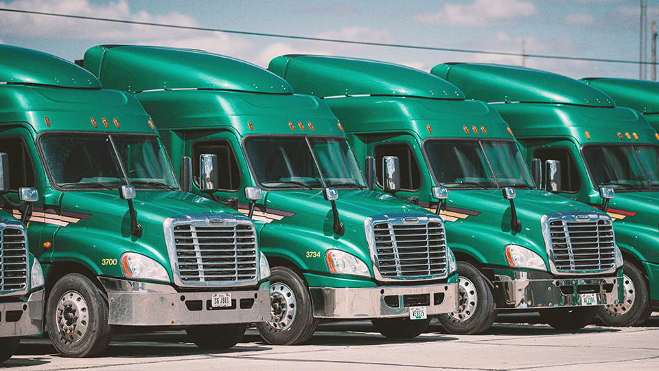 Five-Green-Semis-Parked