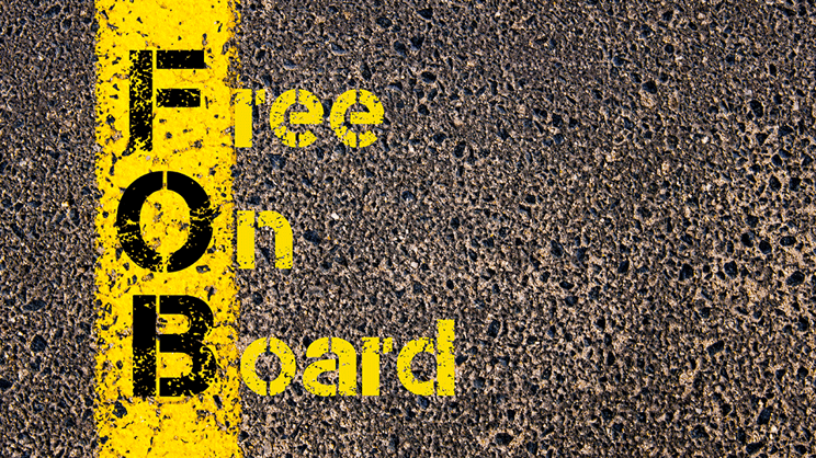 Free On Board Written on Pavement