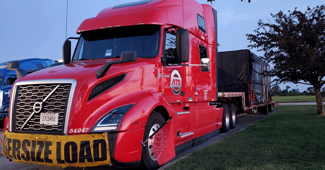 Oversized-freight-shipment-truck-stop