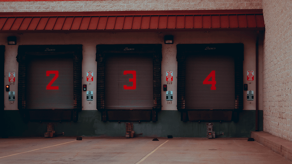 Three-numbered-loading-docks