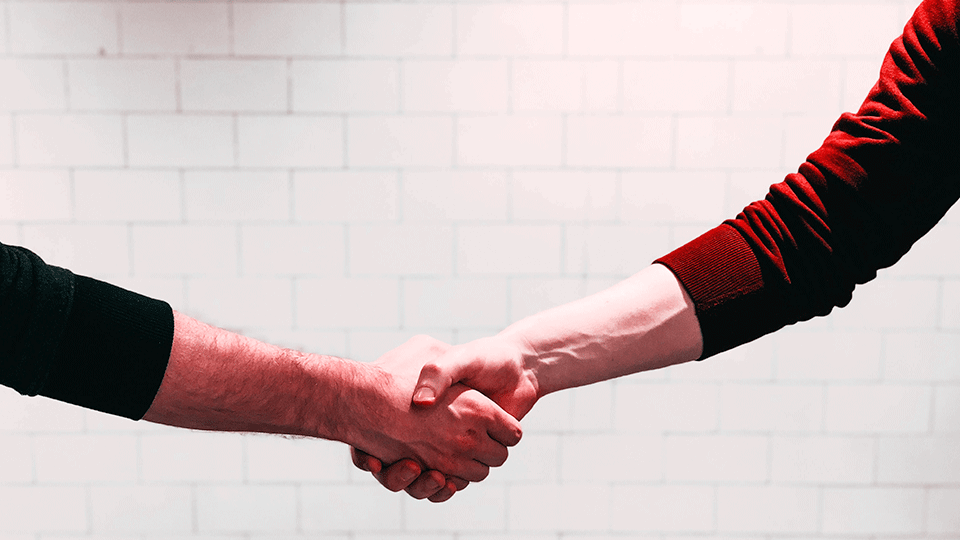 Two Freight Brokers Handshake