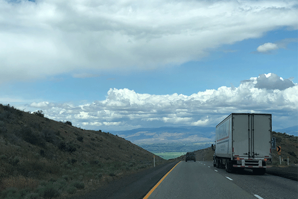 semi truck on highway