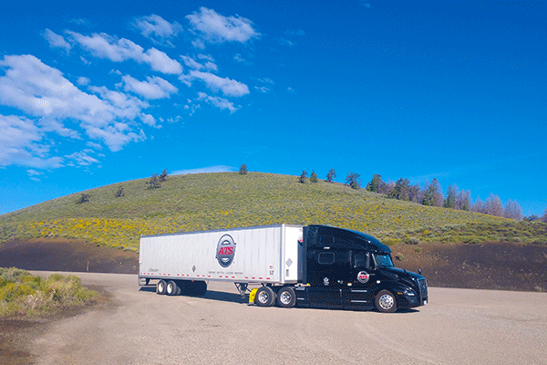 long haul freight shipment in transit