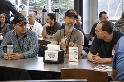 Veterans chat over coffee