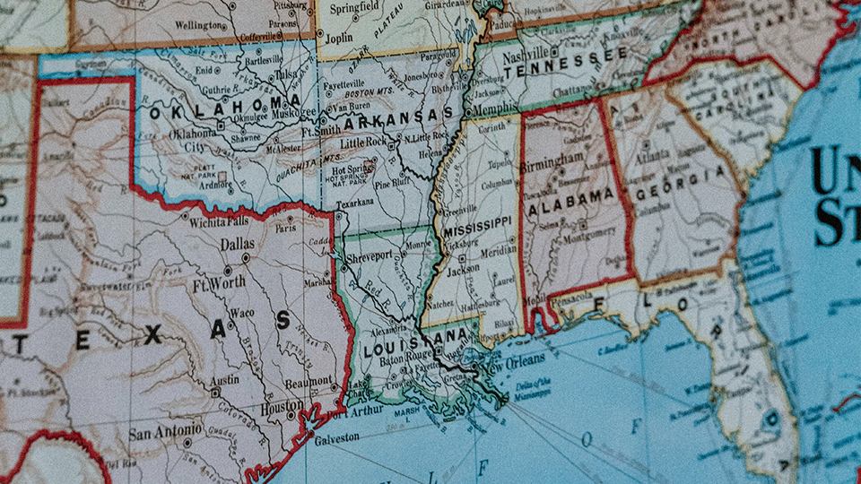 Map-of-Southeastern-United-States