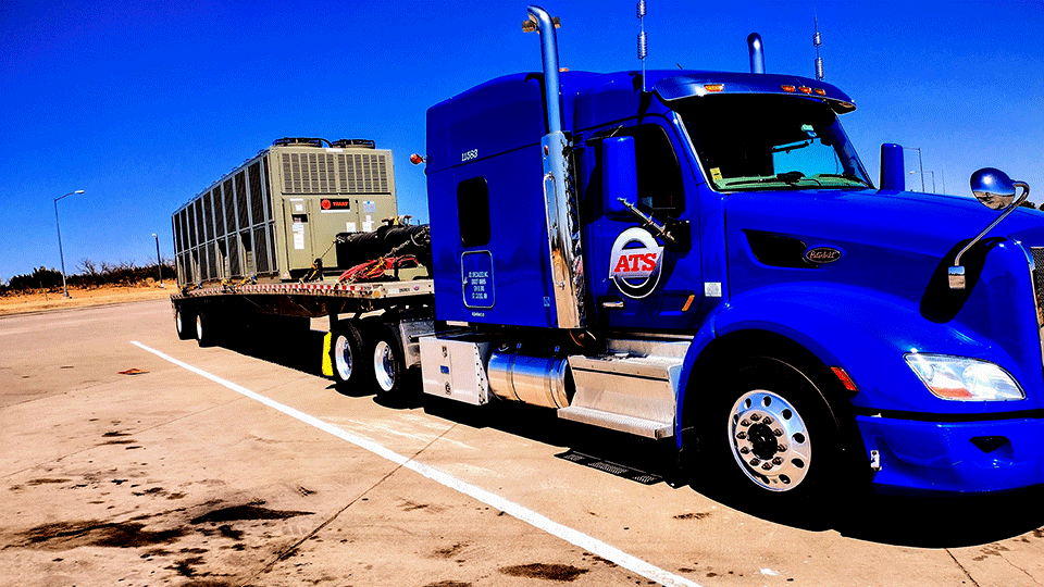 Flatbed Trailer Carrying a Full Shipment