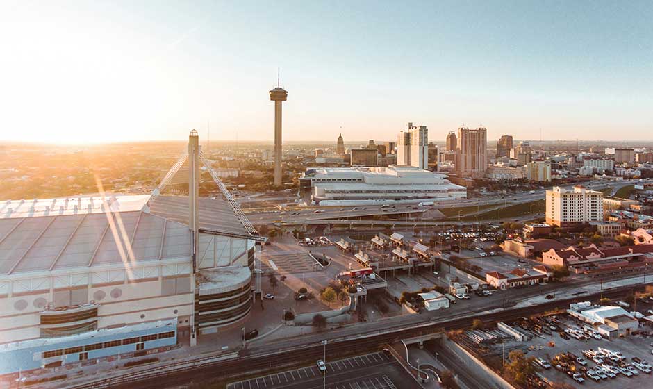 Downtown San Antonio Texas From Above