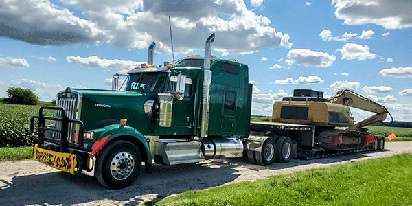 Construction Equipment Transportation Double Drop RGN