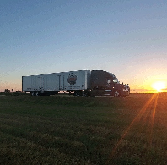 ATS Truck with sunset