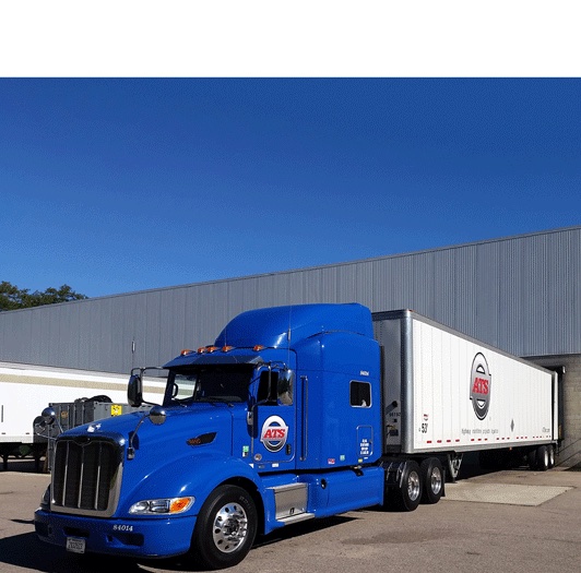 Anderson Trucking Service (ATS) Enclosed Van Trailer at Loading Dock
